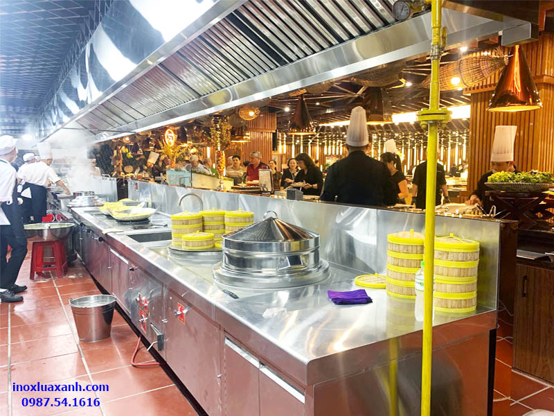 hút khói bếp nhà hàng inox