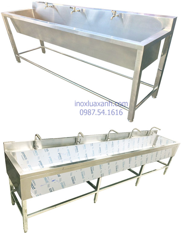 máng rửa tay công nghiệp inox