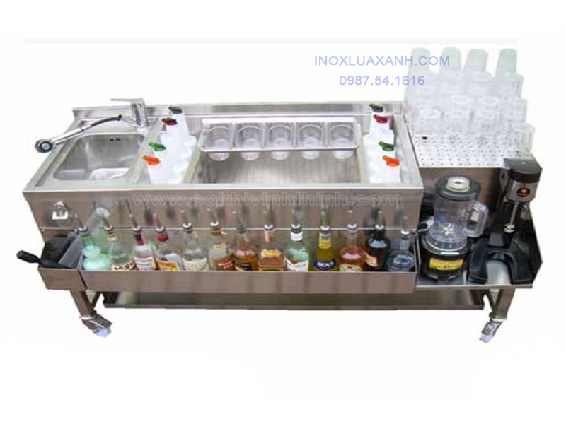 thùng đựng đá inox âm bàn
