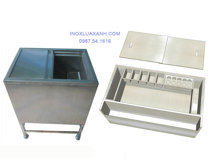 vệ sinh thùng đựng đá inox